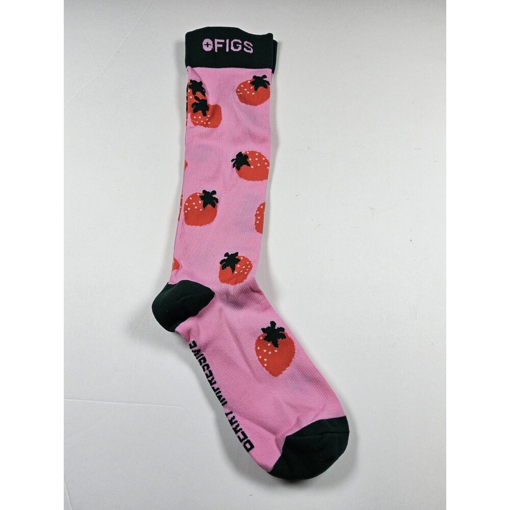 FIGS Compression Berry Impressive Strawberry Nurse Medical Socks Size M
